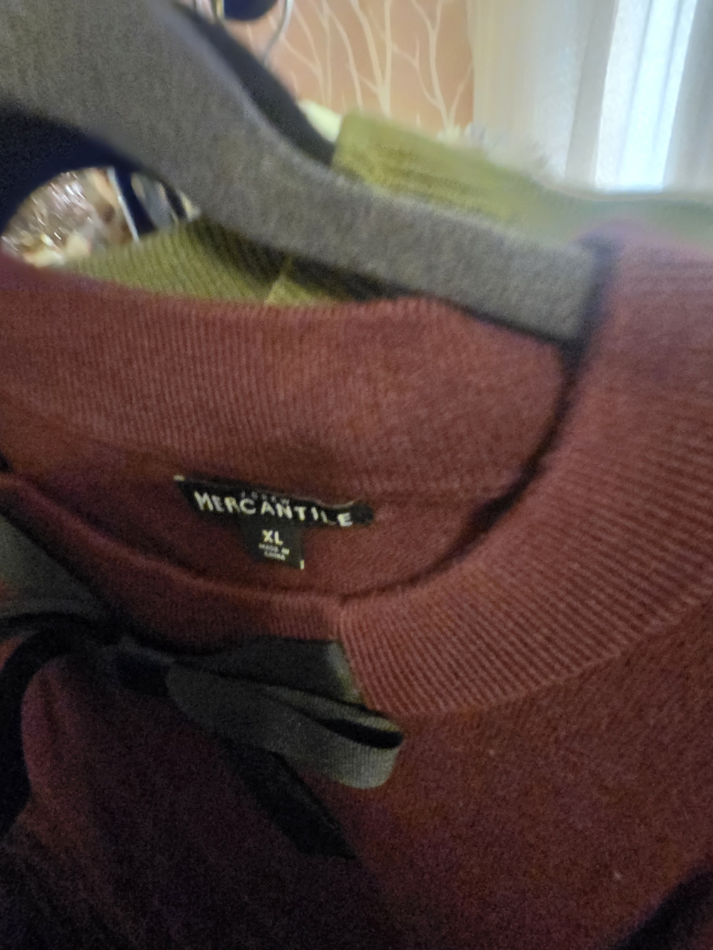 Men's Burgundy Crewneck Sweater - XL